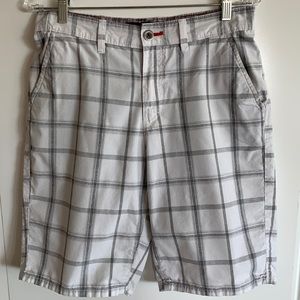 Men’s Grey & White Print Shorts